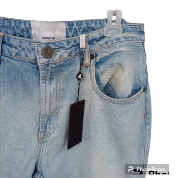 One Teaspoon Baggies distressed jeans sz 31 NEW - Picture 4 of 13